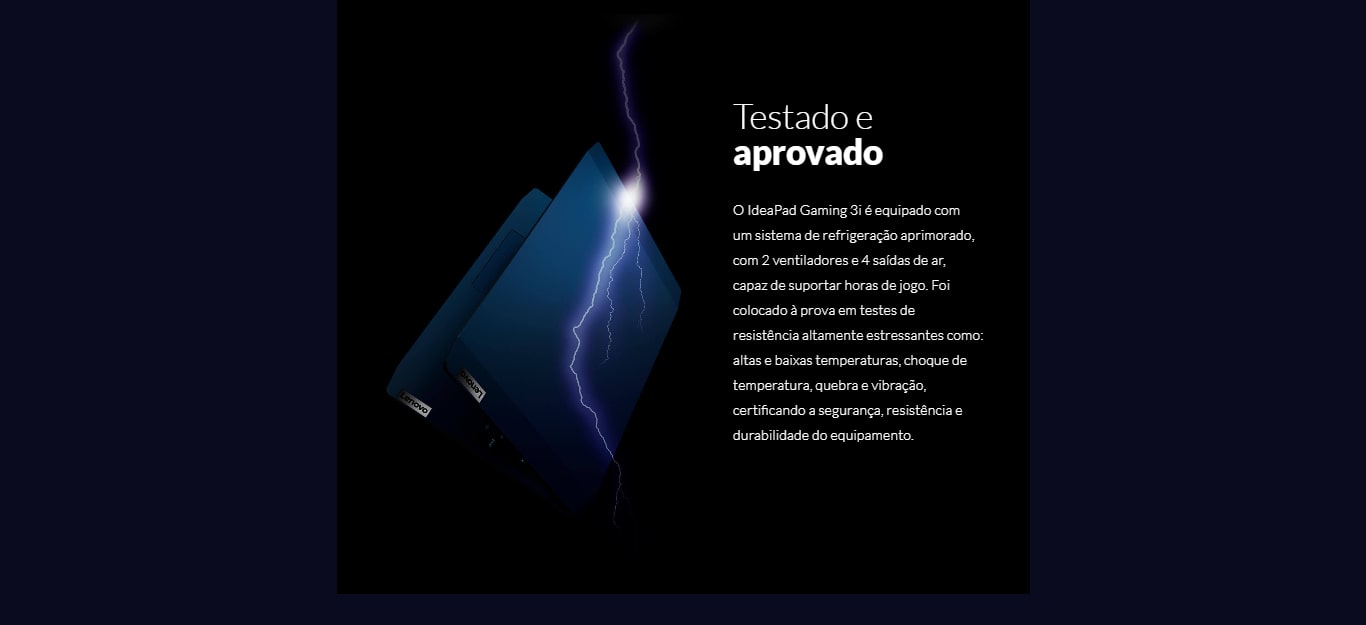 Noteboook Gamer Lenovo Ideapad Gaming 3i Intel Core i5-10300H 8GB 256GB SSD GeForce GTX 1650 4GB 15,6 Full HD Linux, Azul